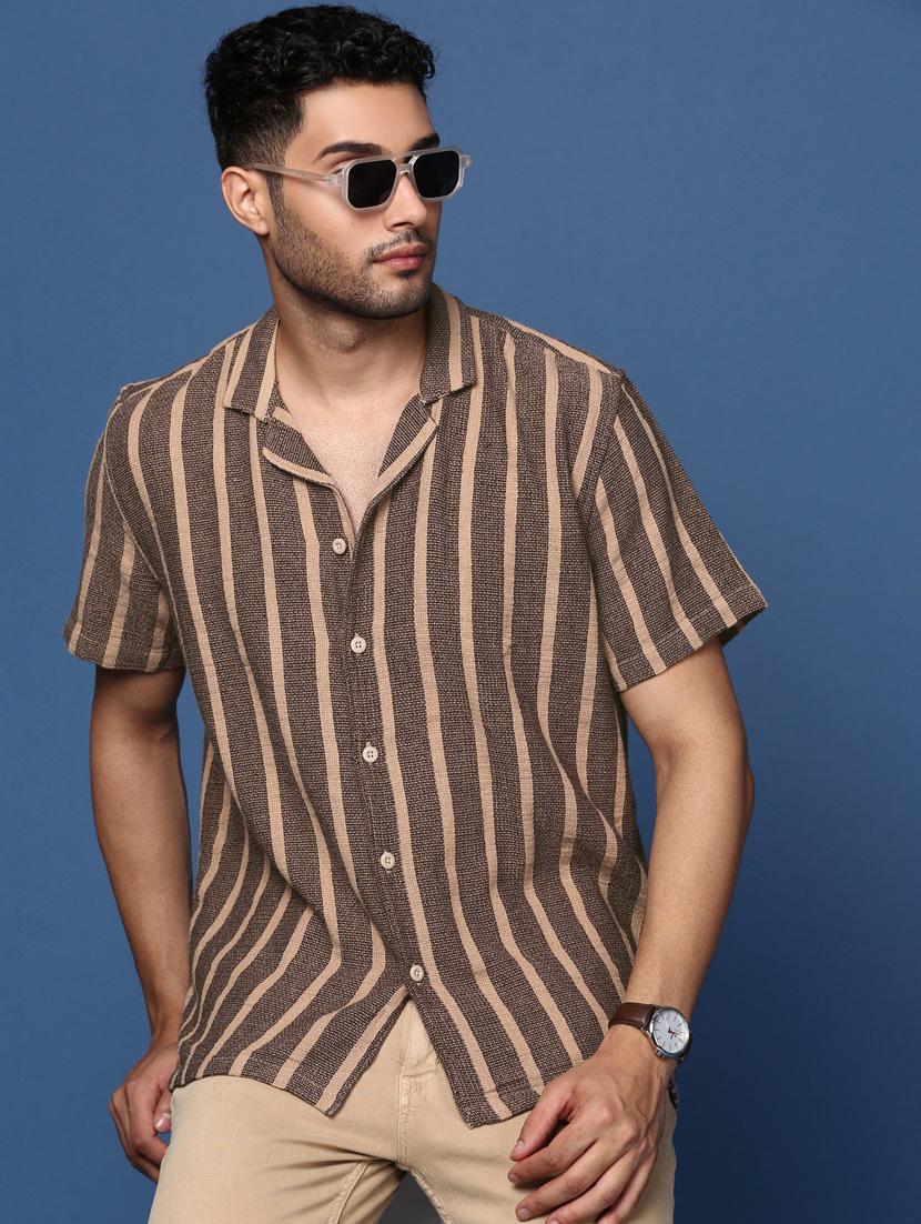 men striped cotton casual shirt - 21378734 - Standard Image - 2