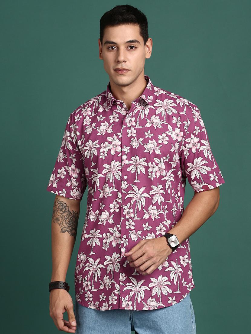 men short sleeved printed casual shirt - 21378749 - Zoom Image - 0
