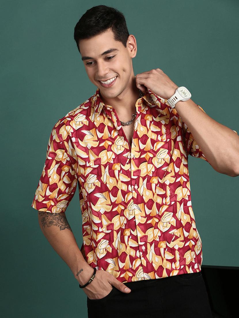 men printed cotton co-ord set - 21378756 - Standard Image - 2