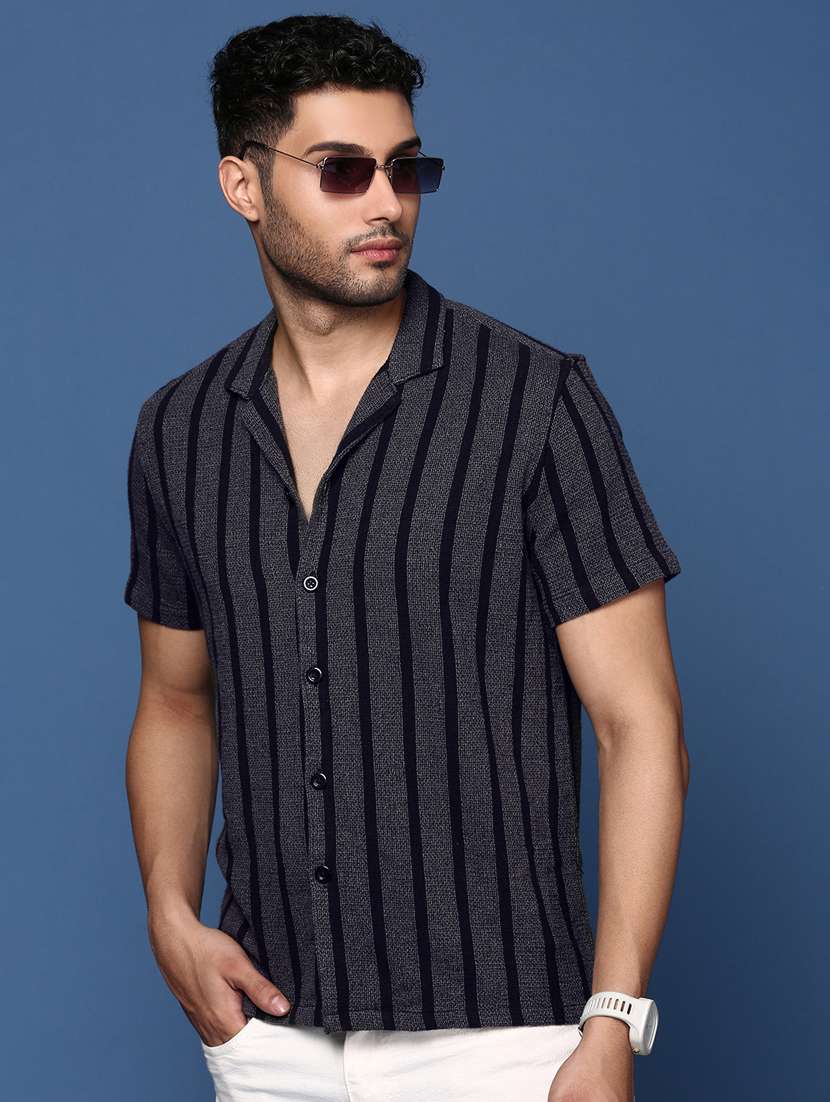 men striped cotton casual shirt - 21378758 -  Standard Image - 2