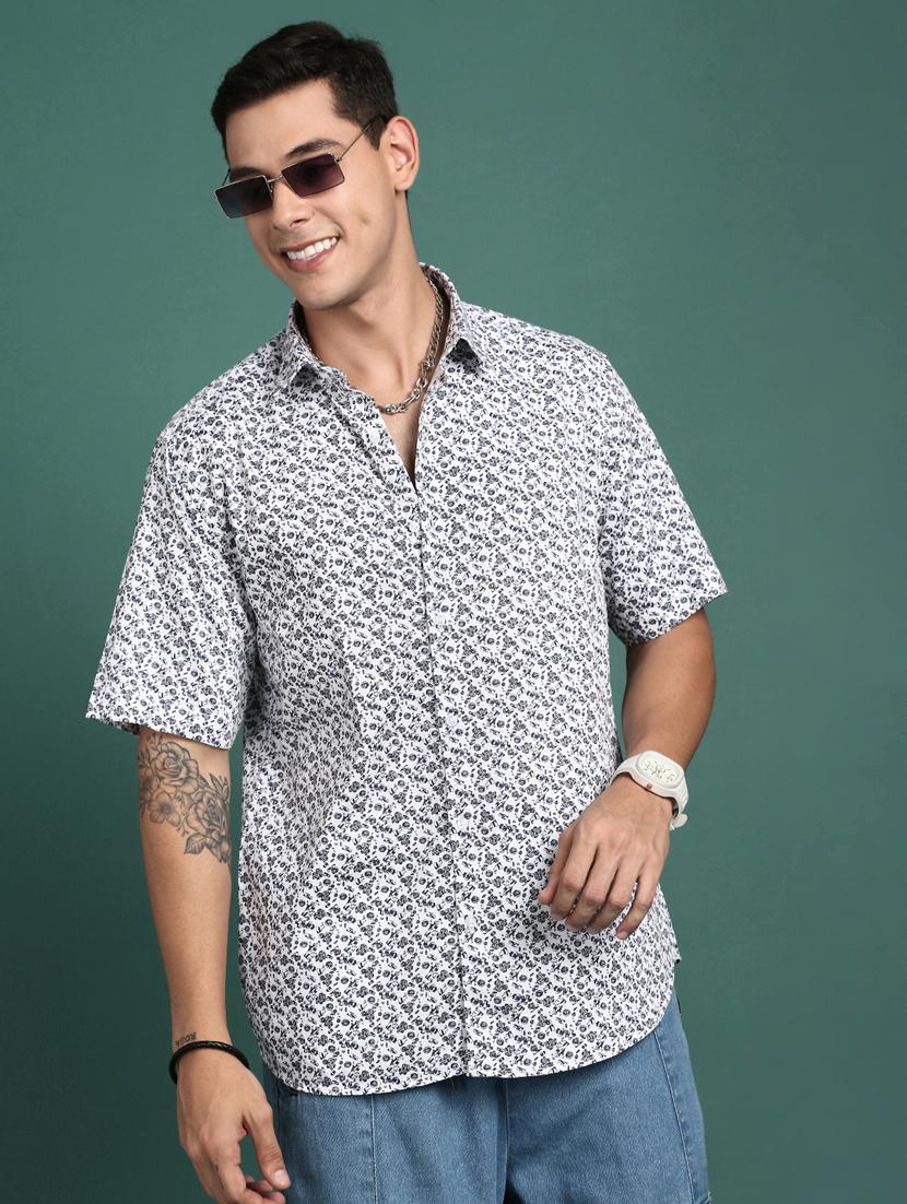 men short sleeved printed casual shirt - 21378804 - Standard Image - 2