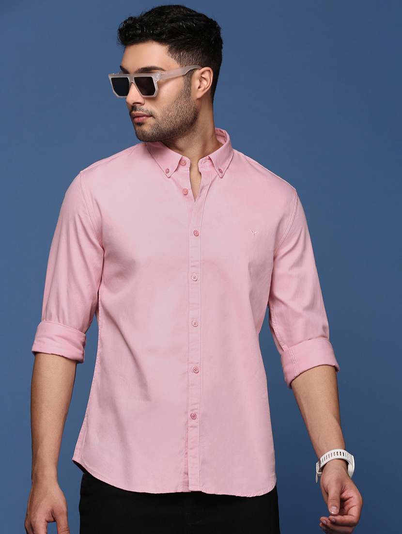 men long sleeved solid casual shirt - 21378808 -  Standard Image - 2