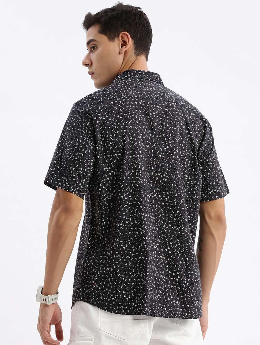 black printed cotton casual shirt - 21378841 -  Standard Image - 2