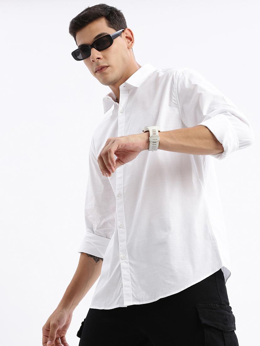 men long sleeved solid casual shirt - 21378885 - Standard Image - 2