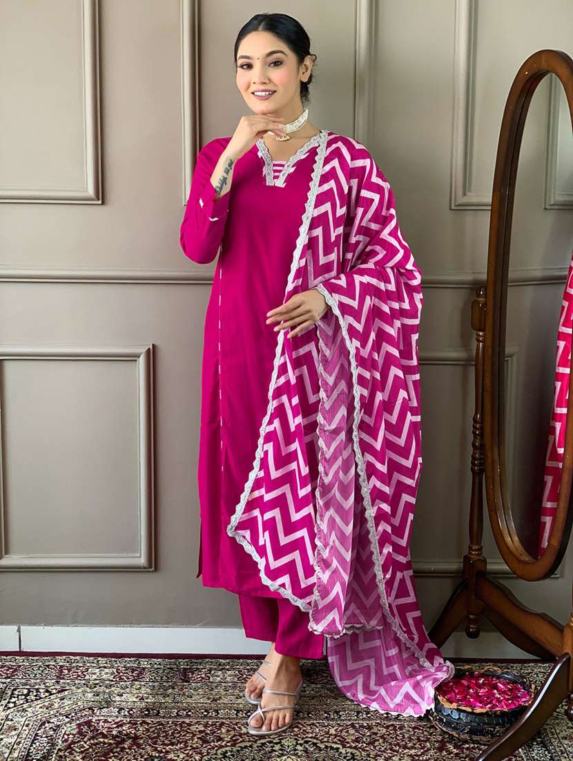 women kurta bottom set with dupatta - 21381116 - Standard Image - 2