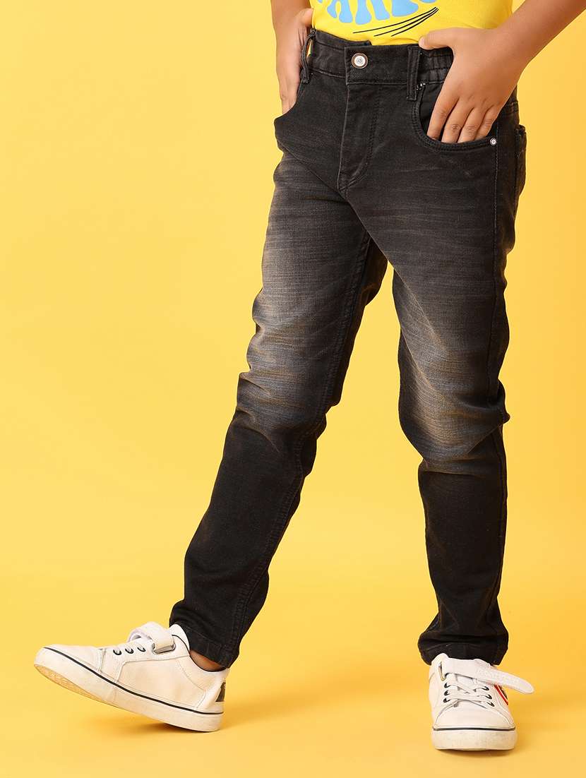 boys black plain jean - 21381870 -  Standard Image - 2