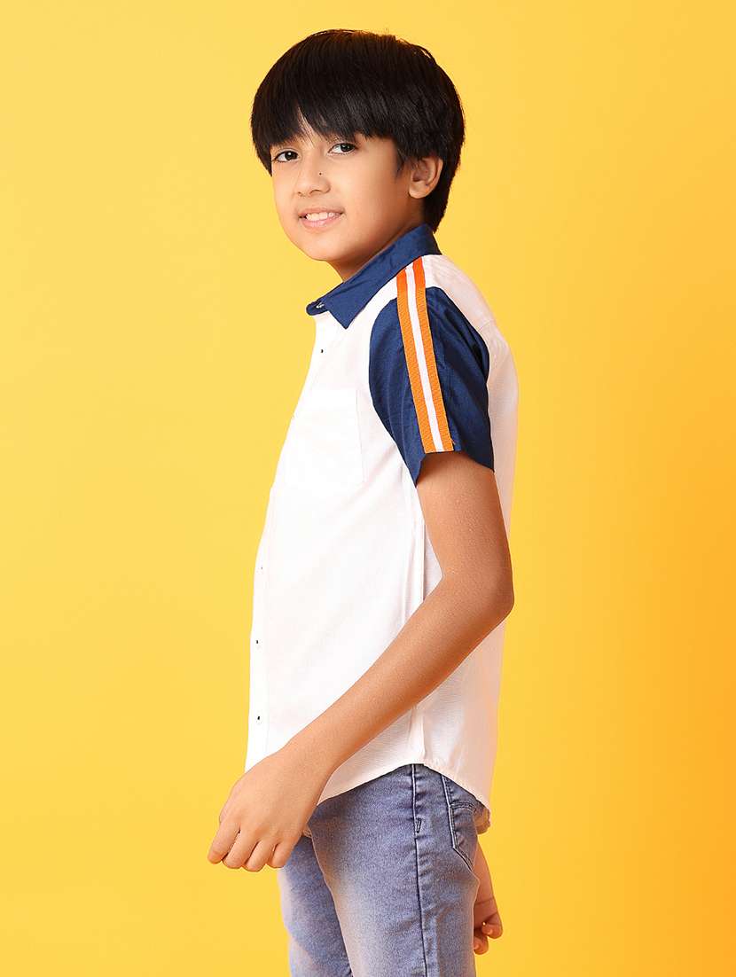 boys collared color block shirt - 21381890 -  Standard Image - 2