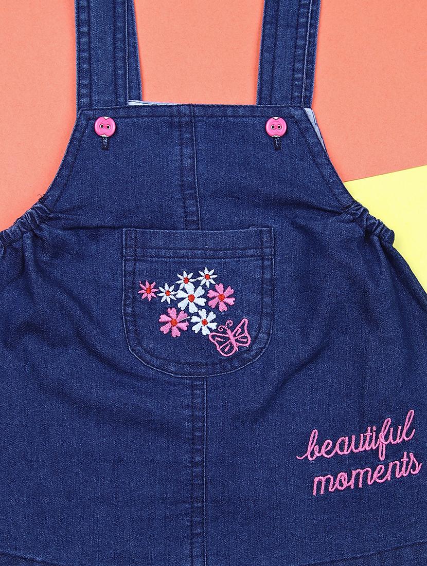 girls printed dungarees twin set - 21381999 - Standard Image - 2