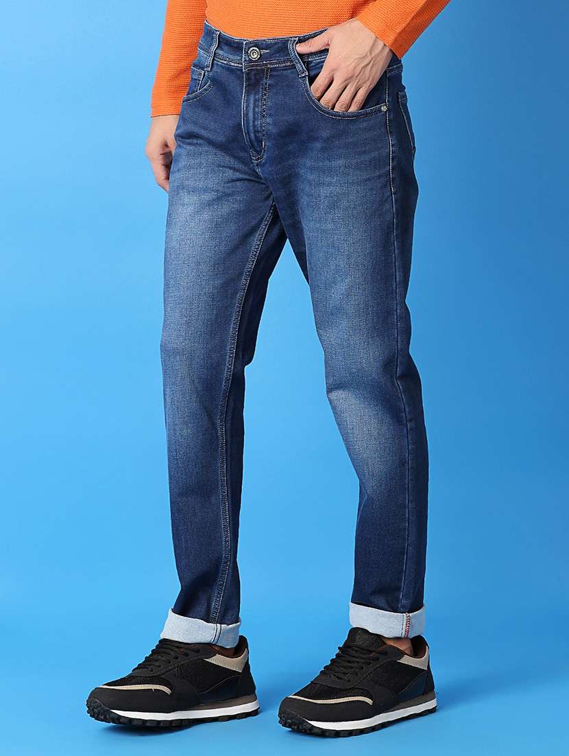 men mid rise plain jeans - 21382029 - Standard Image - 2