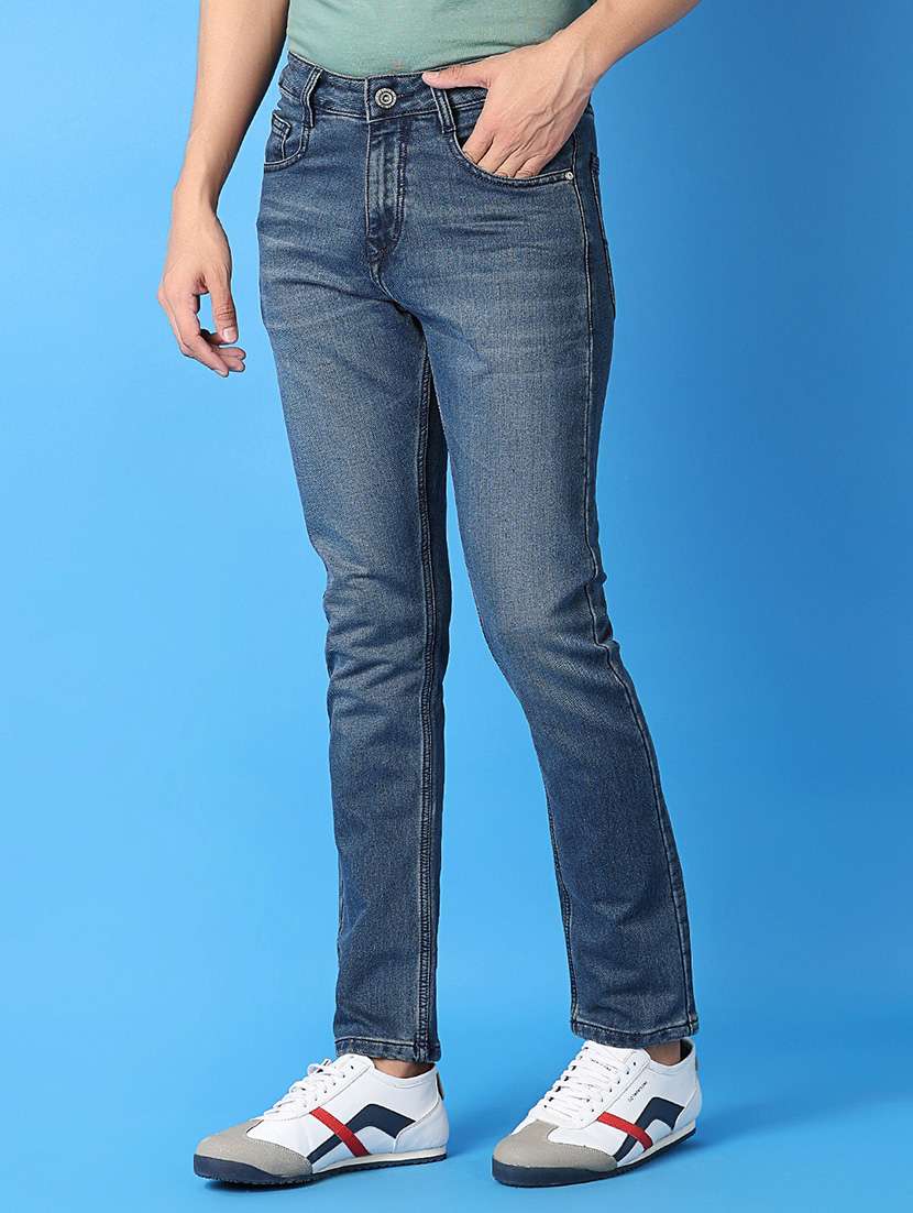 men mid rise plain jeans - 21382031 -  Standard Image - 2