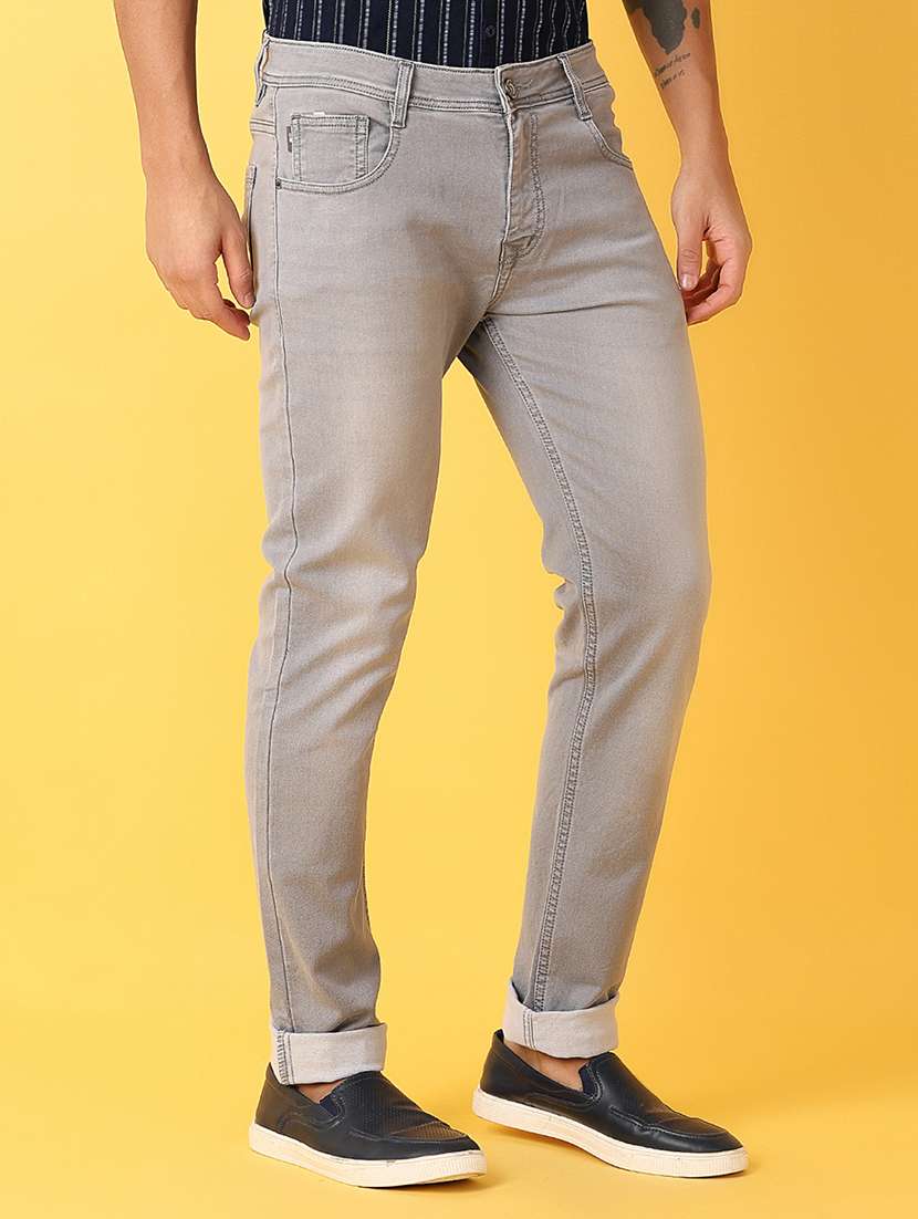 men mid rise plain jeans - 21382043 -  Standard Image - 2