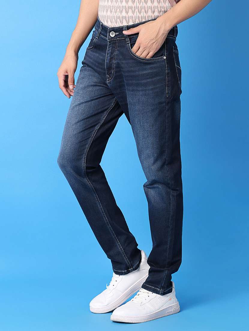 men mid rise plain jeans - 21382046 -  Standard Image - 2
