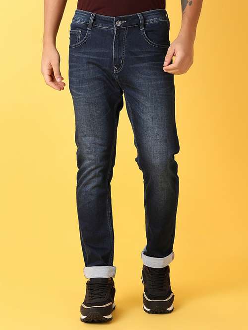 men solid slim fit jeans - 21382048 -  Standard Image - 0