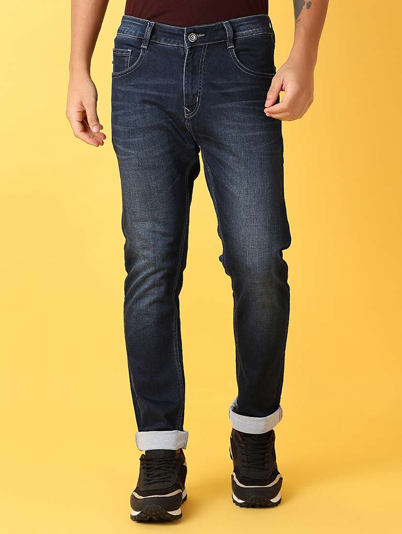 men solid slim fit jeans - 21382048 -  Zoom Image - 0