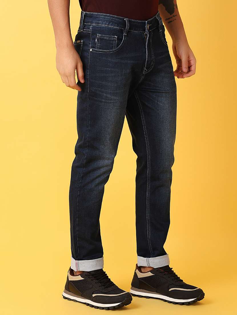 men solid slim fit jeans - 21382048 - Standard Image - 2