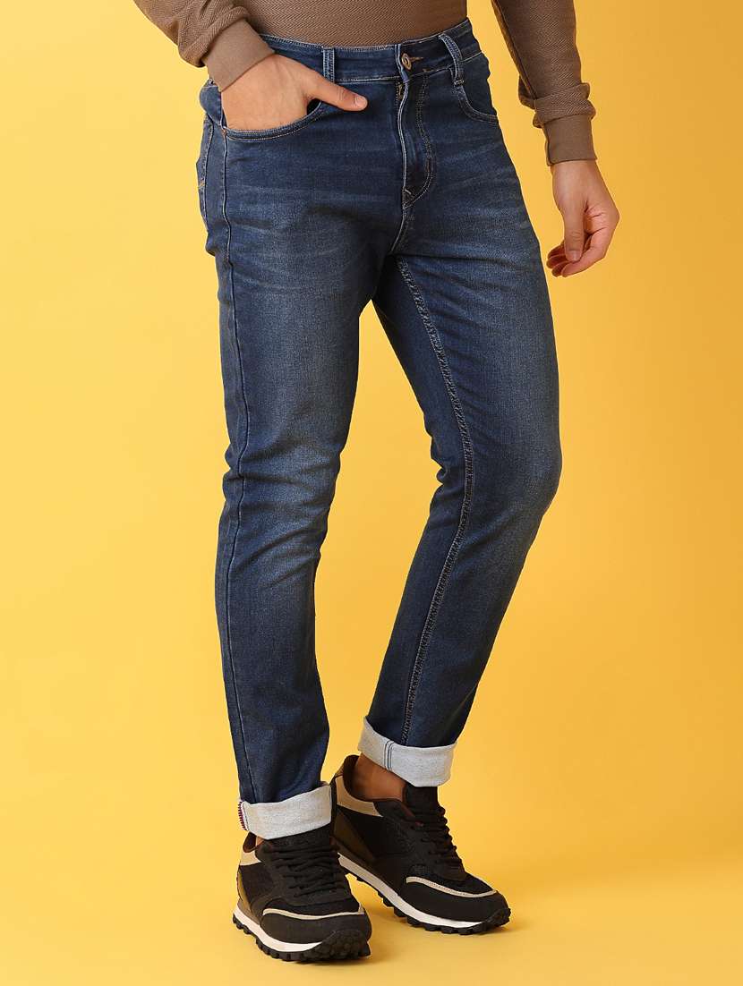 men blue plain jean - 21382052 -  Standard Image - 2