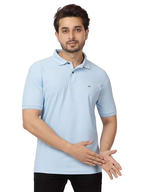 men polo neck solid t-shirt - 21382246 - Standard Image - 0