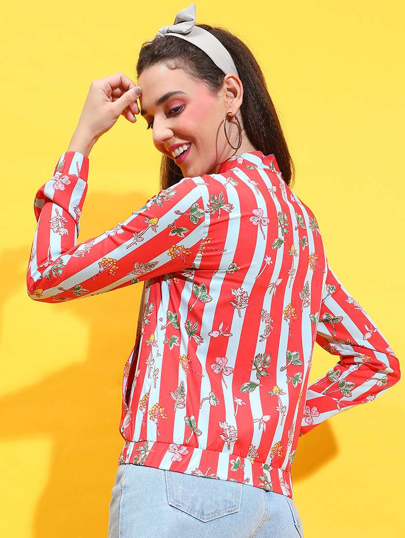 red floral printed summer jacket - 21382392 -  Standard Image - 2