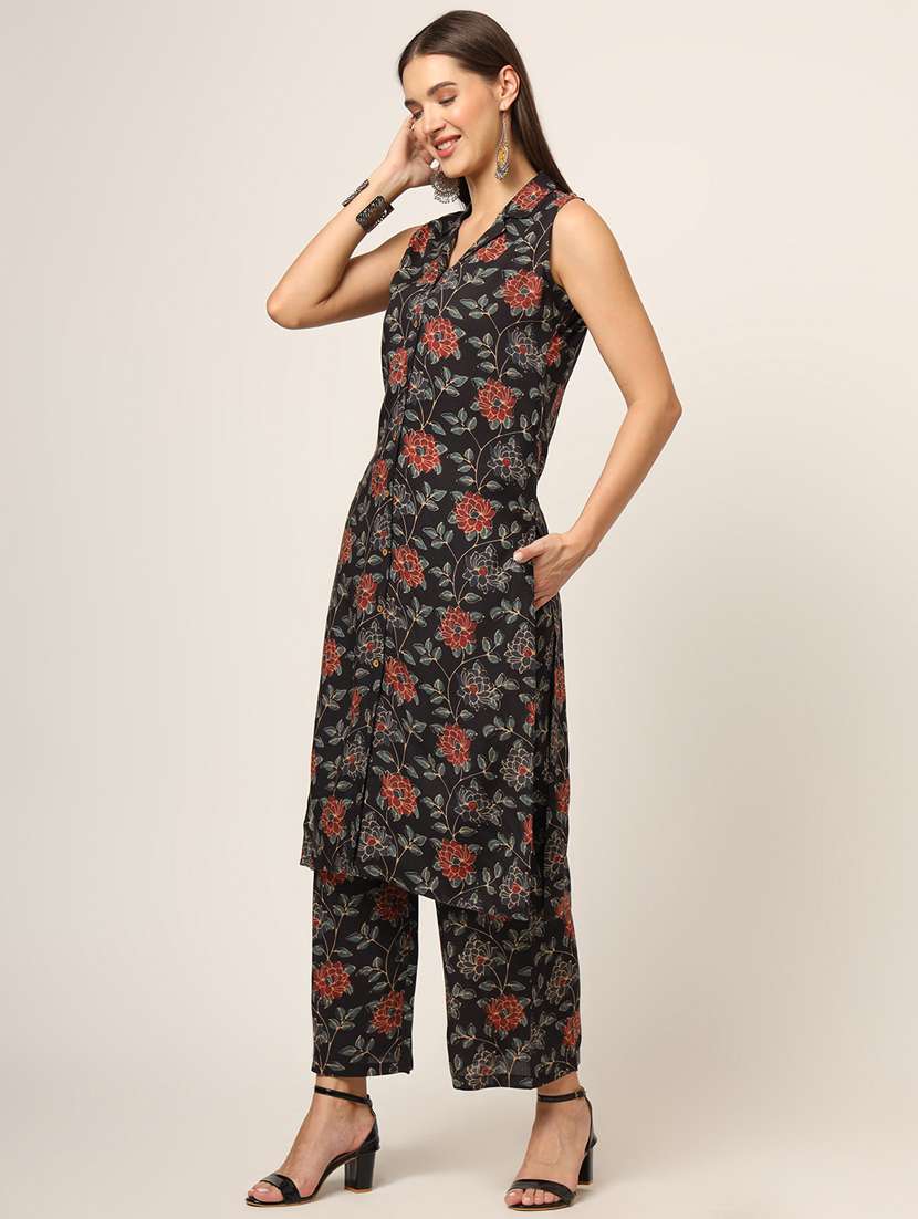 women floral printed kurta pant set - 21382403 - Standard Image - 2