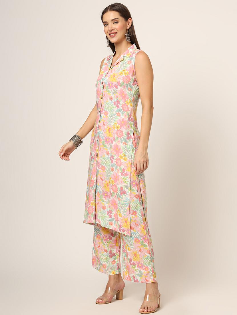 women floral printed kurta pant set - 21382404 - Standard Image - 2