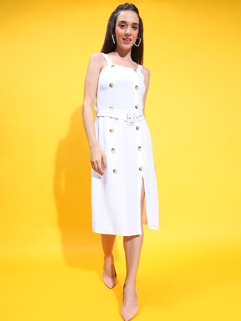 women white cotton a-line dress - 21382633 - Standard Image - 2