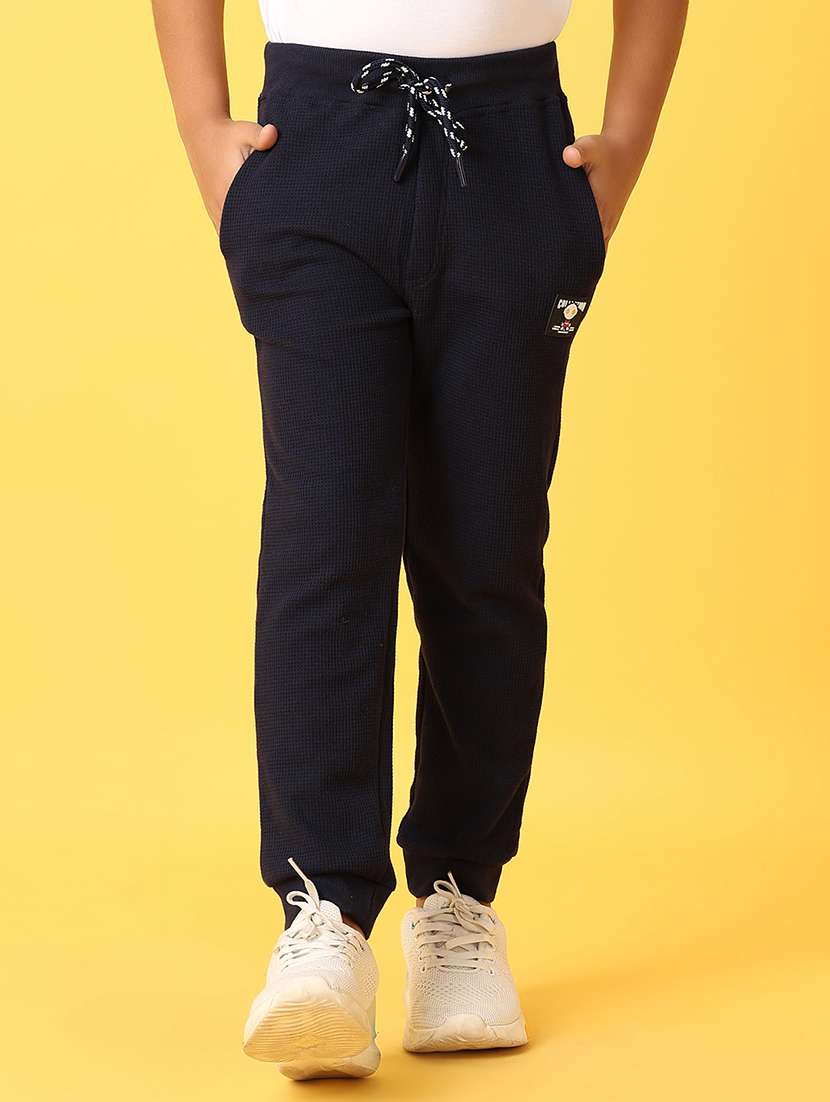 navy blue cotton casual jogger