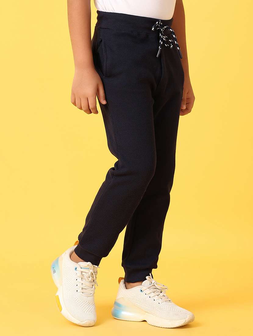 navy blue cotton casual jogger - 21382766 - Standard Image - 2