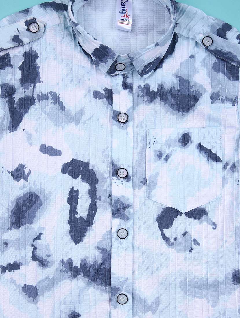 boys printed long sleeves shirt & jeans set - 21382788 - Standard Image - 2