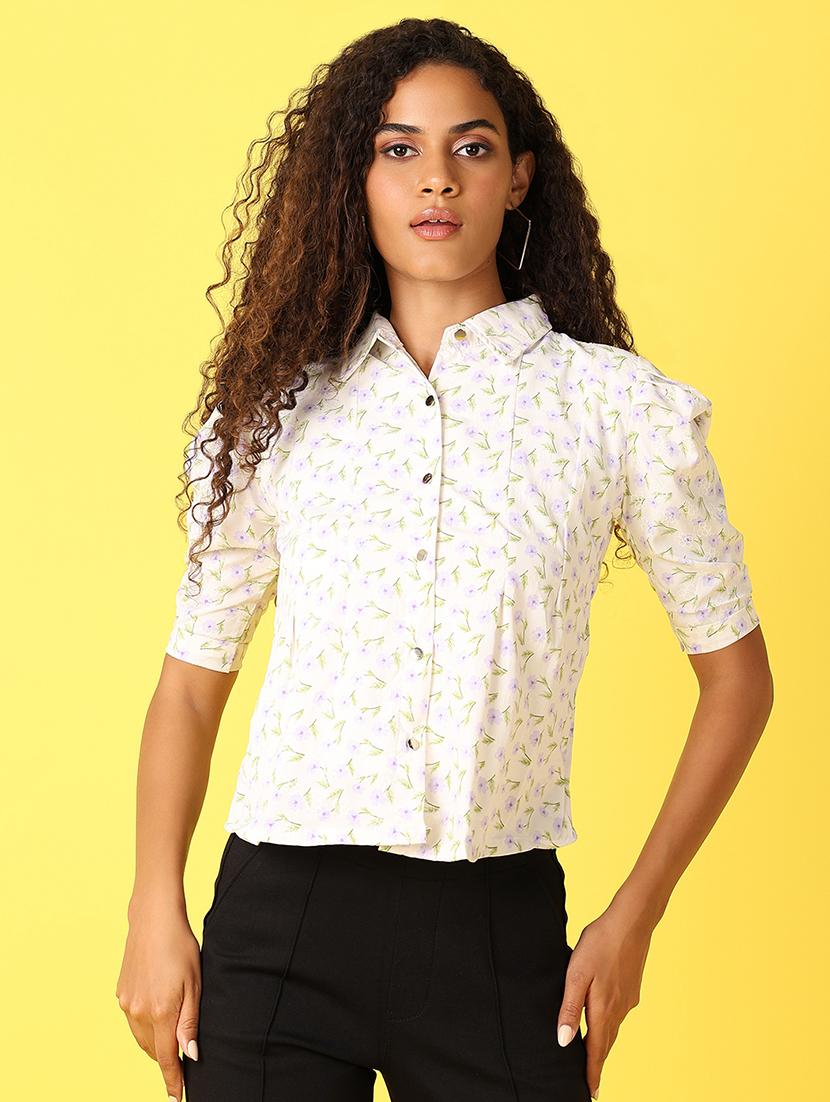 women printed collared shirt style top - 21382829 -  Zoom Image - 0