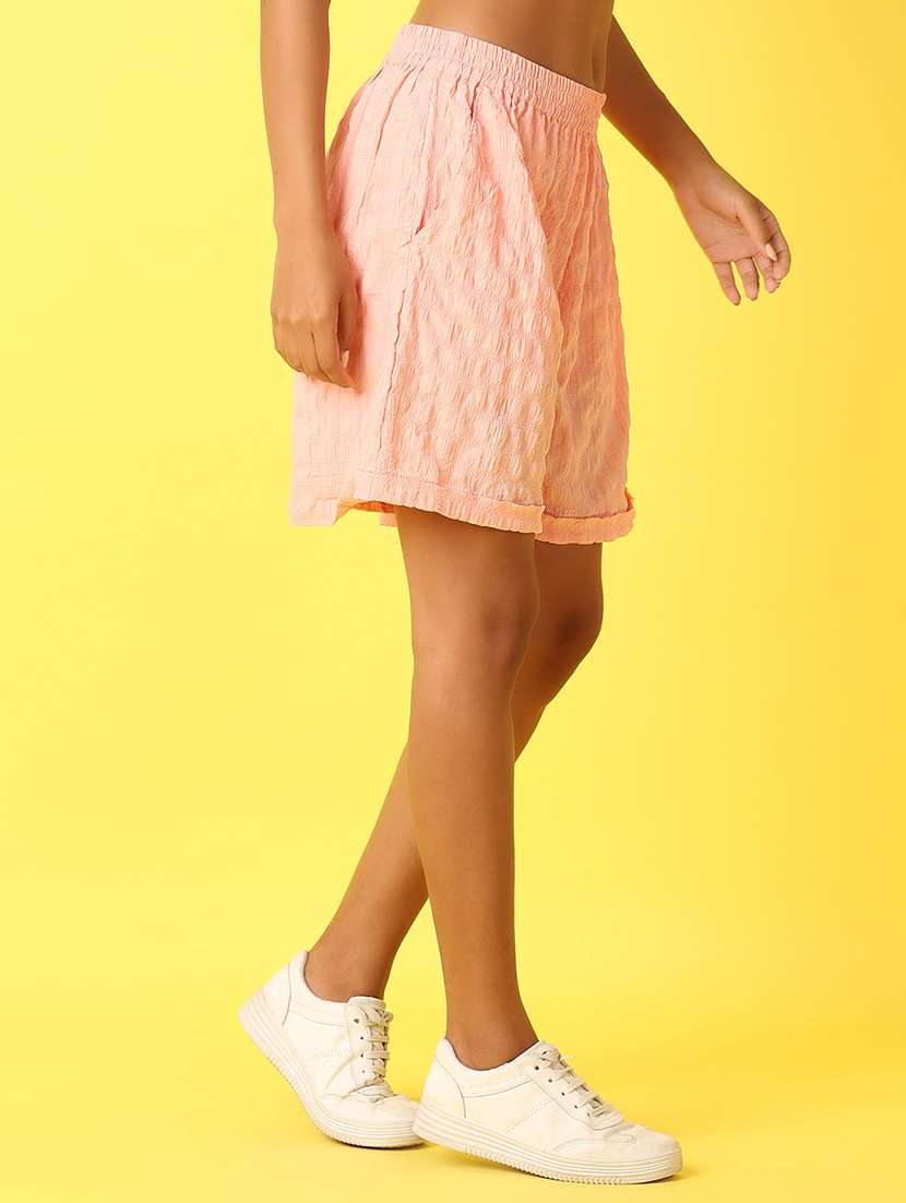 women solid mid rise regular short - 21382889 -  Standard Image - 2