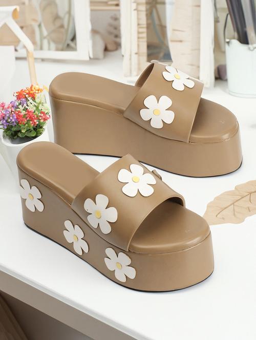 women brown slip on wedges - 21383032 -  Standard Image - 0