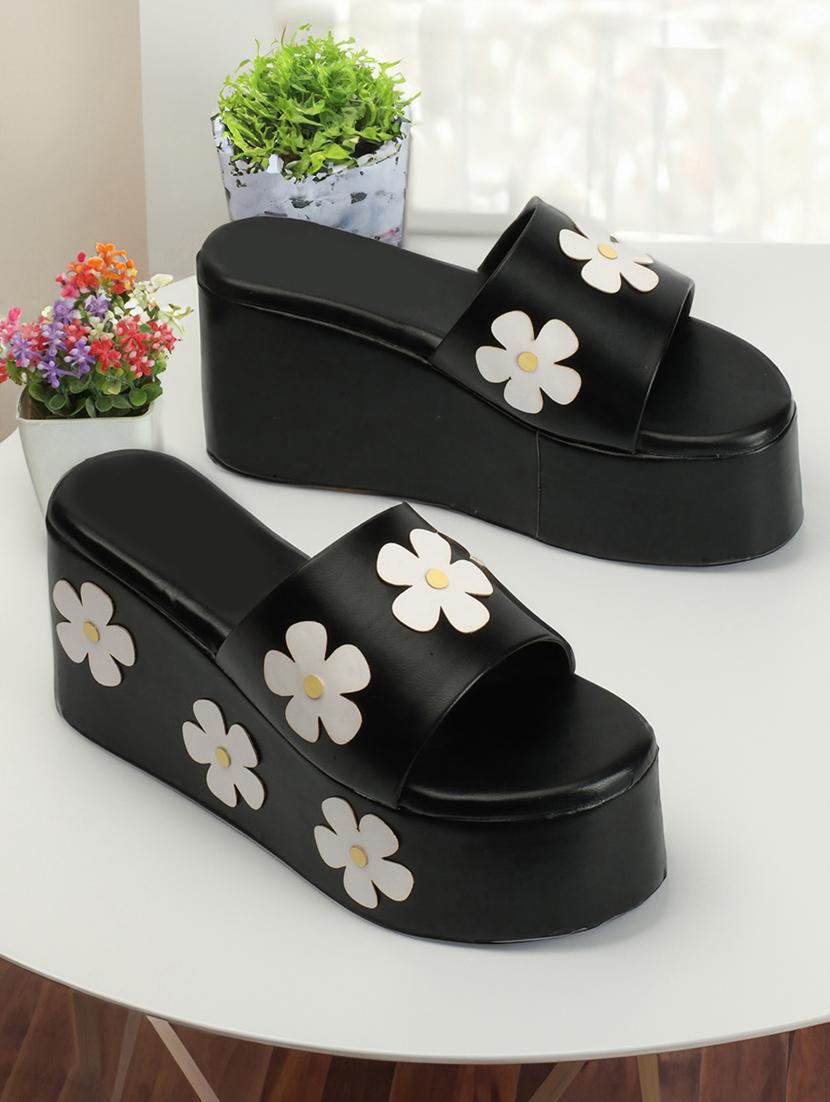 women black slip on wedges - 21383033 - Zoom Image - 0