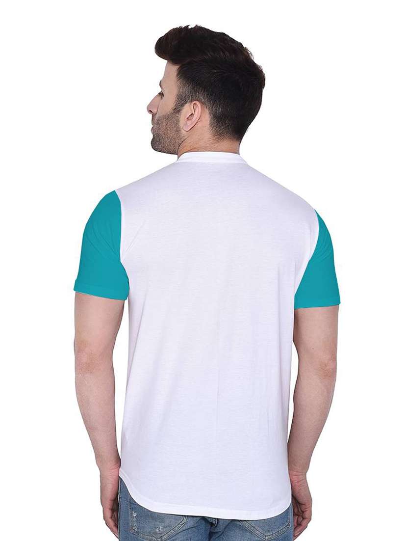 men short sleeved color block casual shirt - 21383511 -  Standard Image - 2