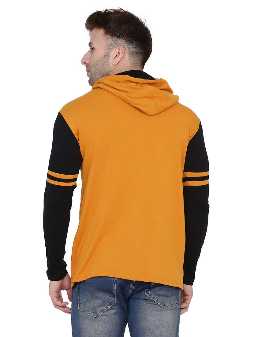 men color block hood neck casul shirt - 21383544 -  Standard Image - 2
