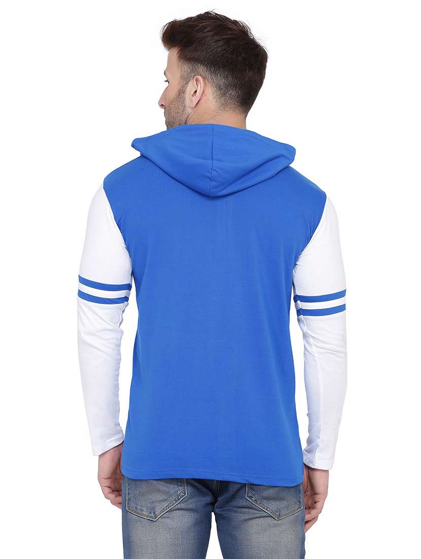 men color block hood neck casul shirt - 21383569 -  Standard Image - 2