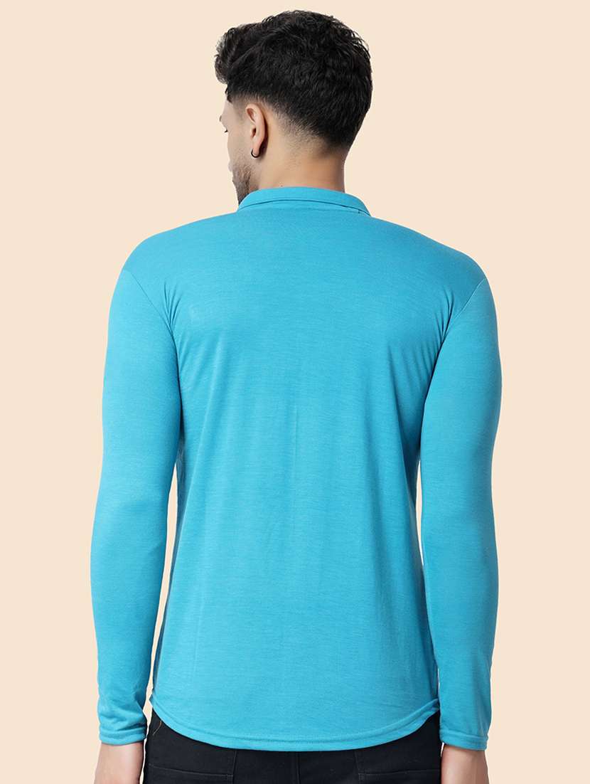 men solid long sleeved casual shirt - 21383596 -  Standard Image - 2