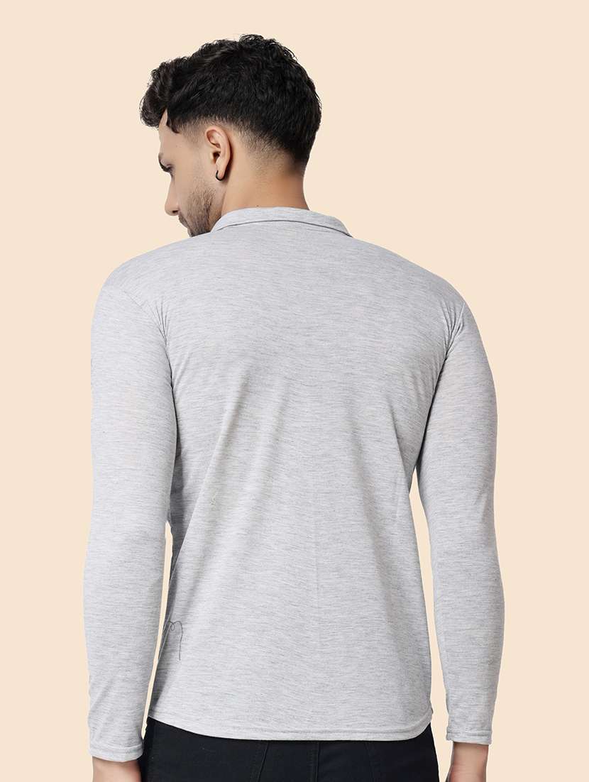 men solid long sleeved casual shirt - 21383597 -  Standard Image - 2