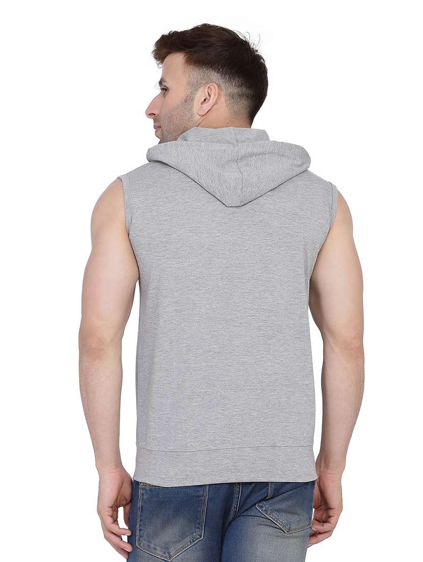 men solid hood neck t-shirt - 21383631 - Standard Image - 2
