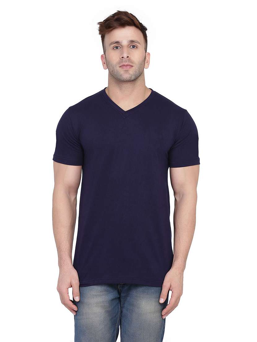 men short sleeved solid t-shirt