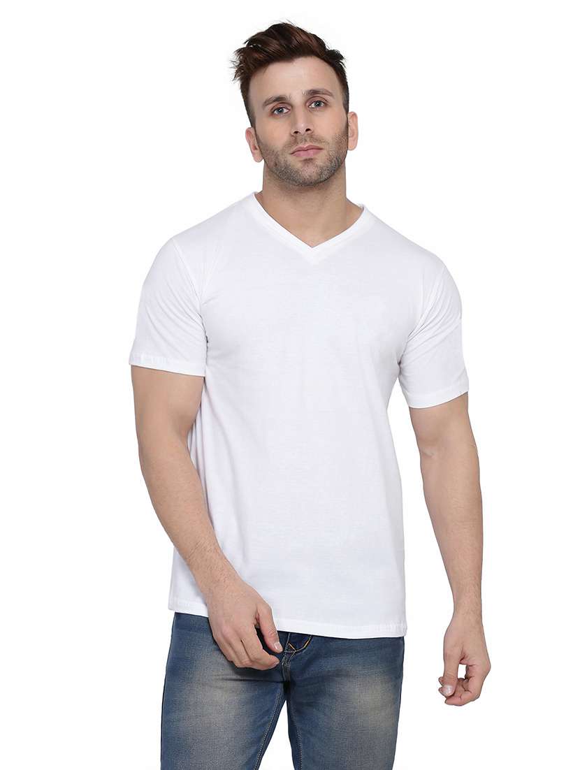 men short sleeved solid t-shirt