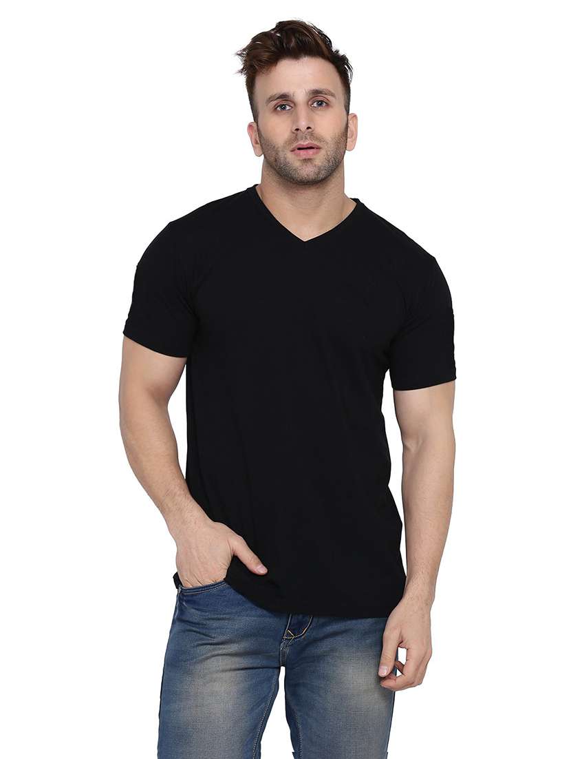 men short sleeved solid t-shirt