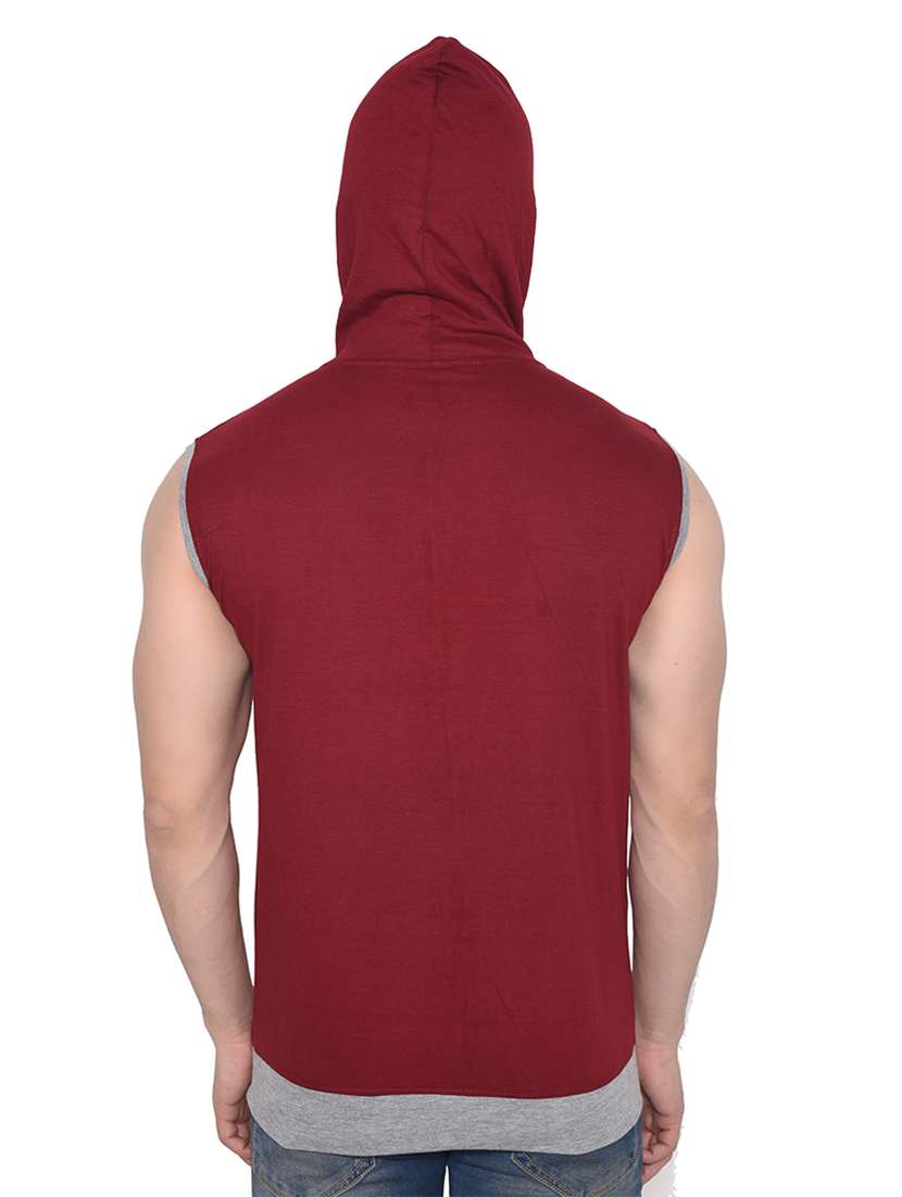 men color block hood neck t-shirt - 21383722 -  Standard Image - 2