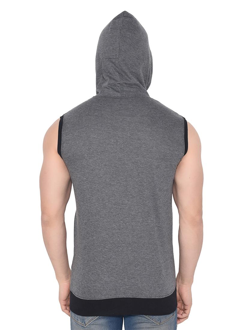 men color block hood neck t-shirt - 21383731 - Standard Image - 2