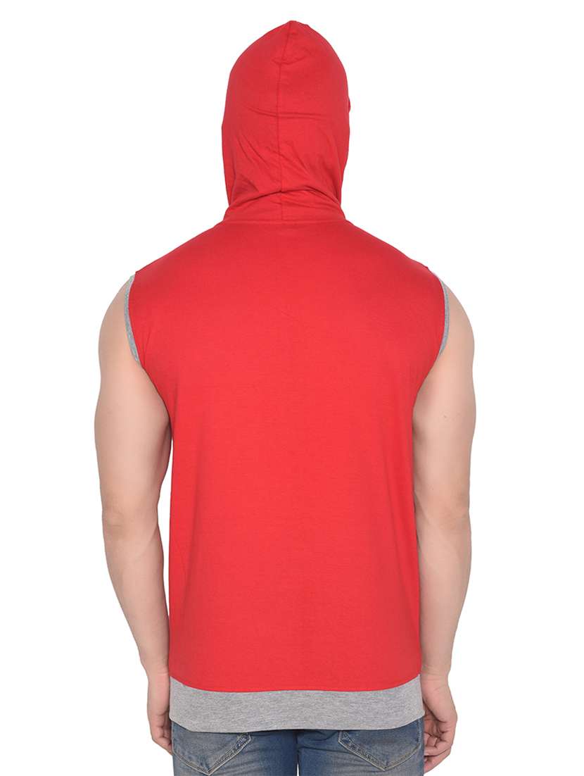men color block hood neck t-shirt - 21383733 -  Standard Image - 2