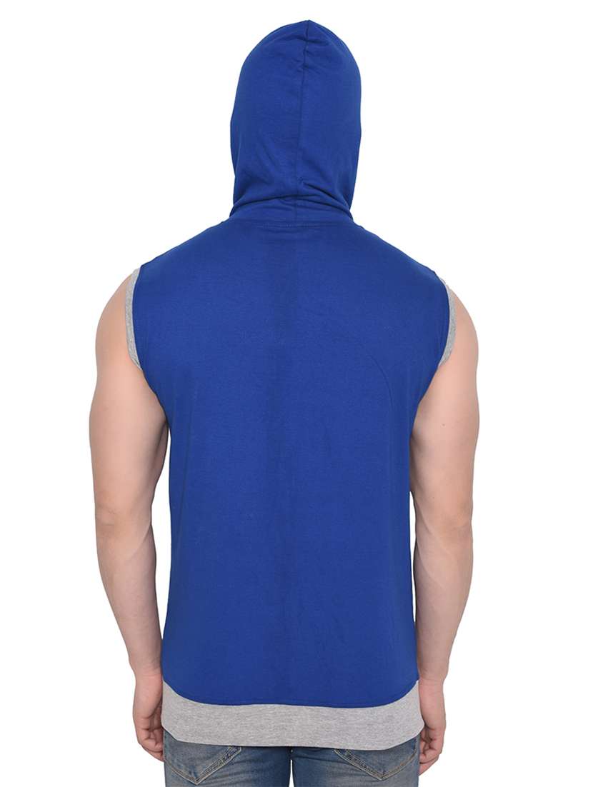 men color block hood neck t-shirt - 21383745 -  Standard Image - 2