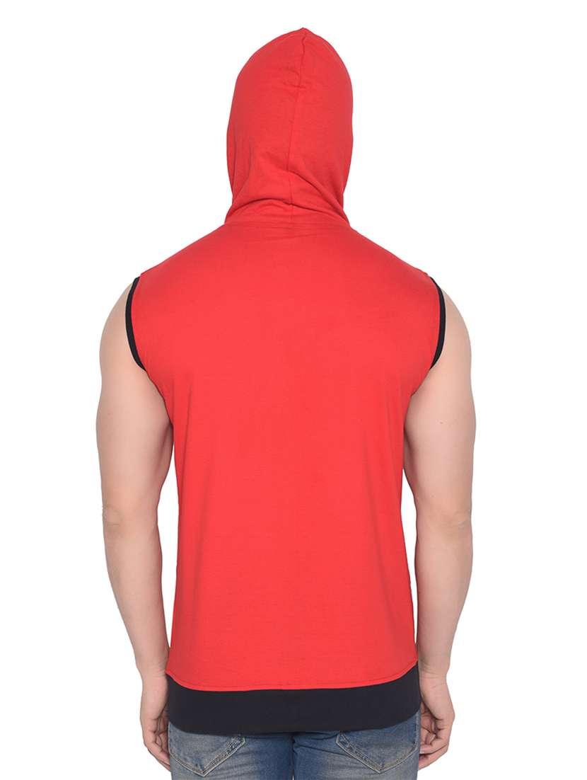 men color block hood neck t-shirt - 21383747 -  Standard Image - 2