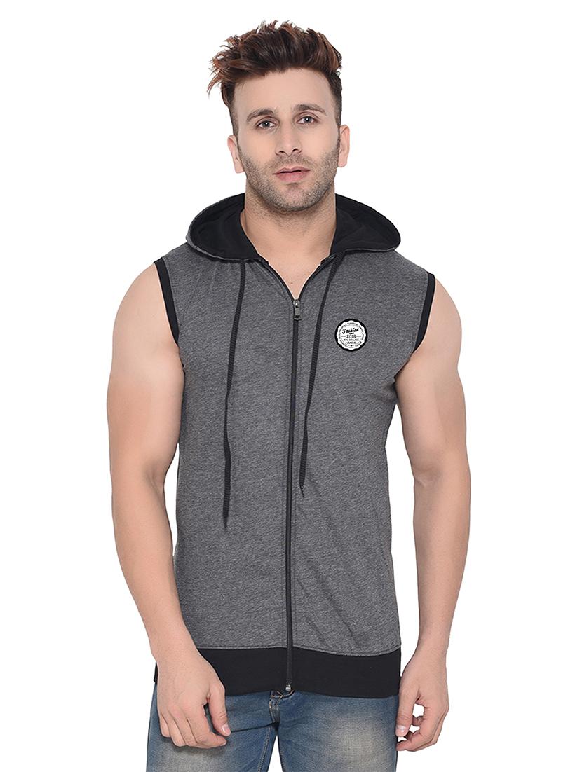 men color block hood neck t-shirt - 21383751 -  Zoom Image - 0