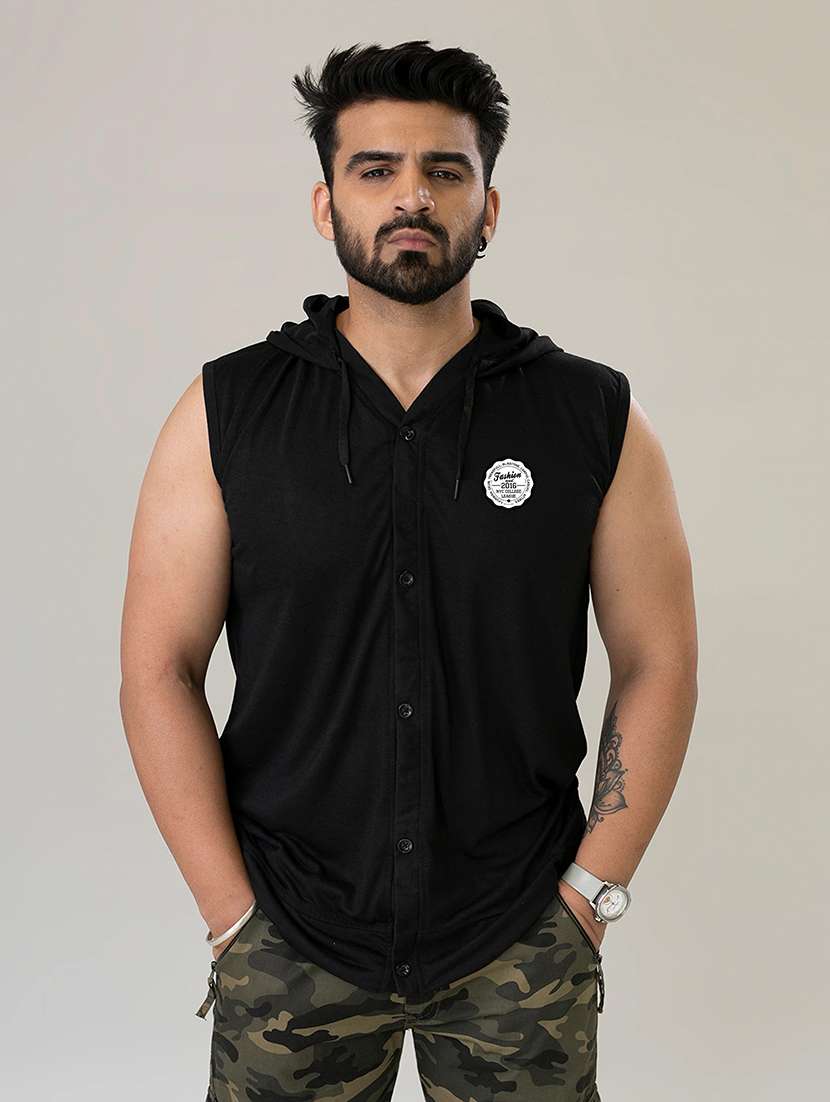 men black regular fit collared casual shirt - 21384008 -  Zoom Image - 0