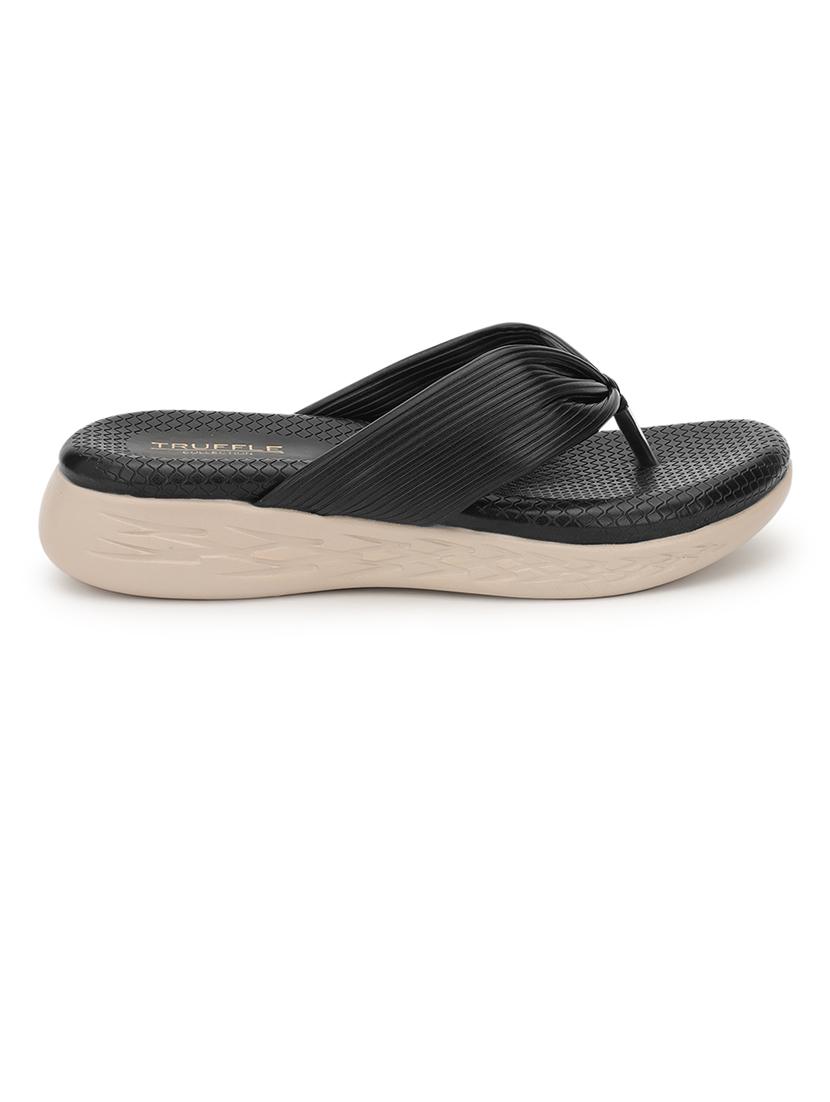 women black slip on sandal - 21384938 - Standard Image - 2