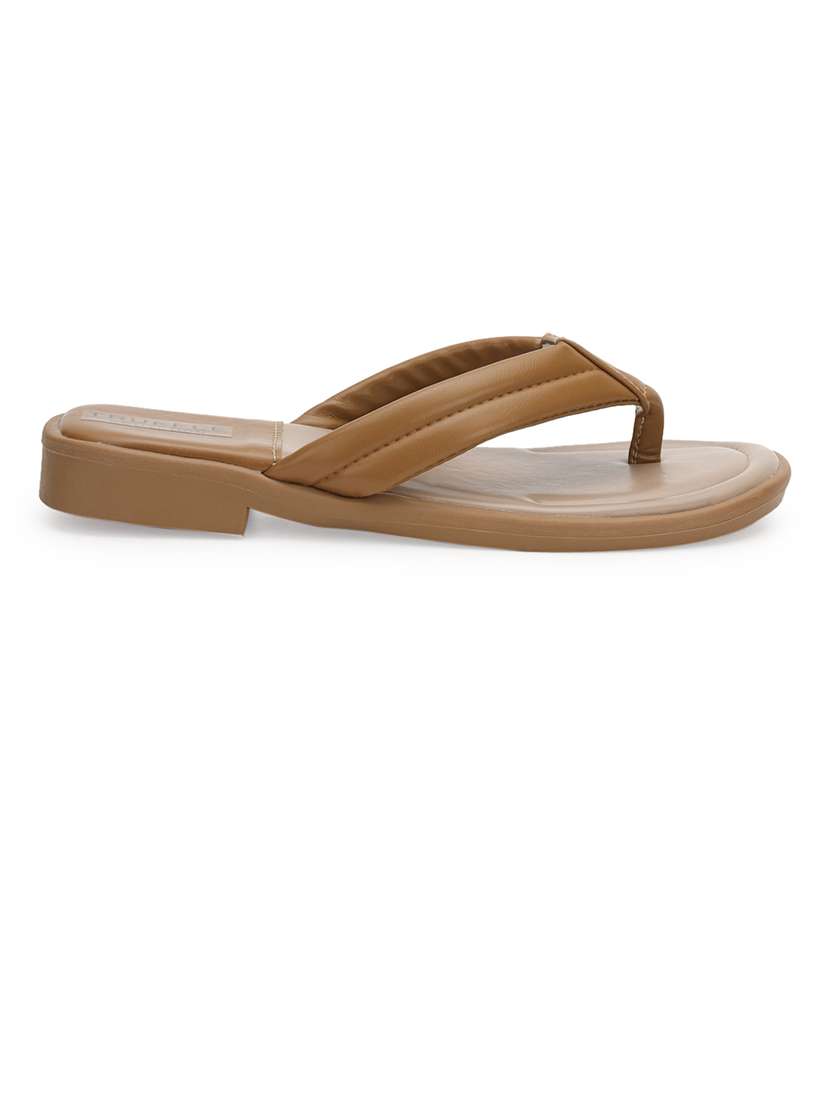 women khaki slip on sandal - 21384942 -  Standard Image - 2